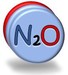Nitrous Oxide stylized molecule 