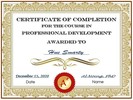 Continuing education certificate