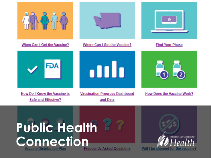 Screenshot of COVIDVaccineWA.org webpage