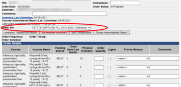 flu order set