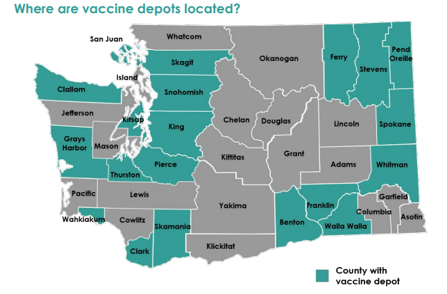 Vaccine Depots location in state