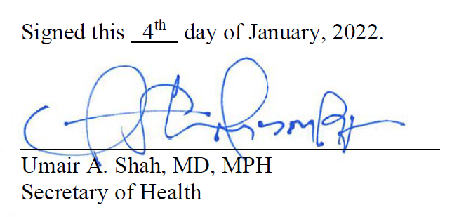 PREP Act Auth Signature