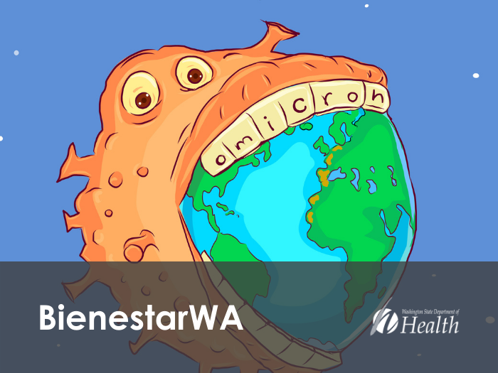 dibujo del virus COVID tragando la tierra