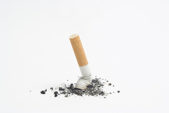 Great American Smokeout promotional image featuring a stubbed-out cigarette on a white background