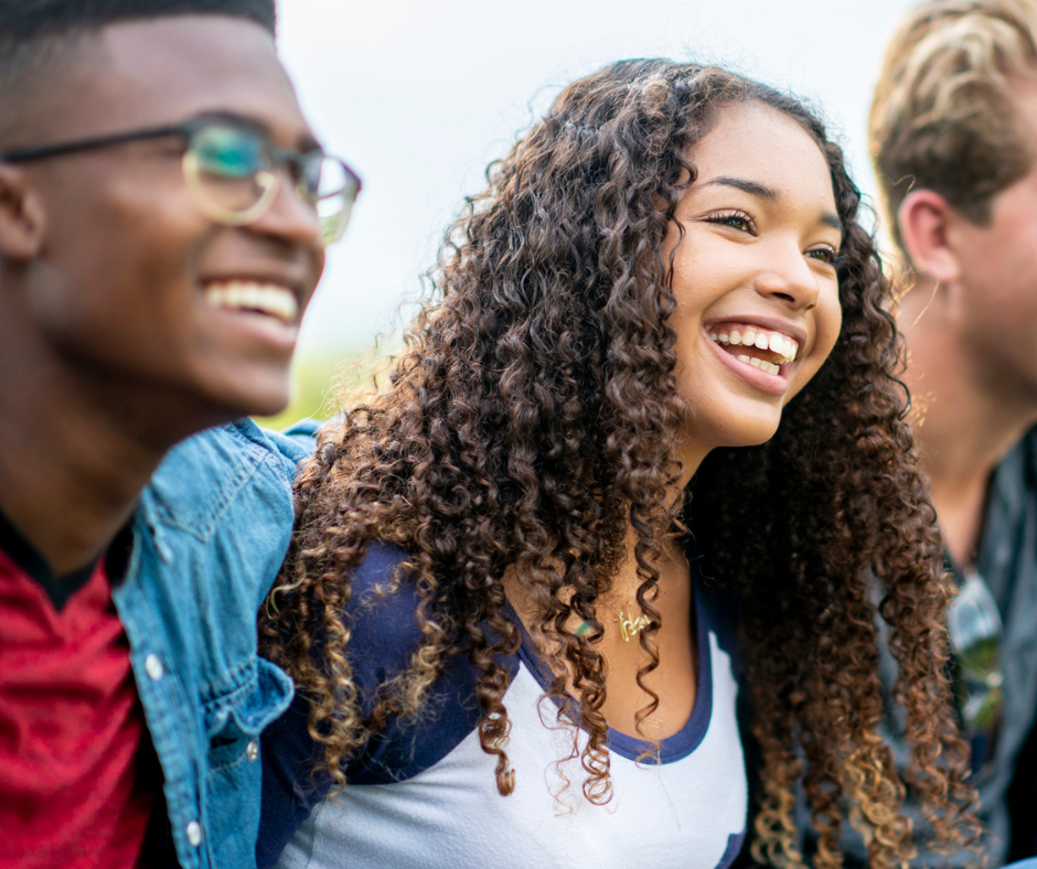 Young people smiling