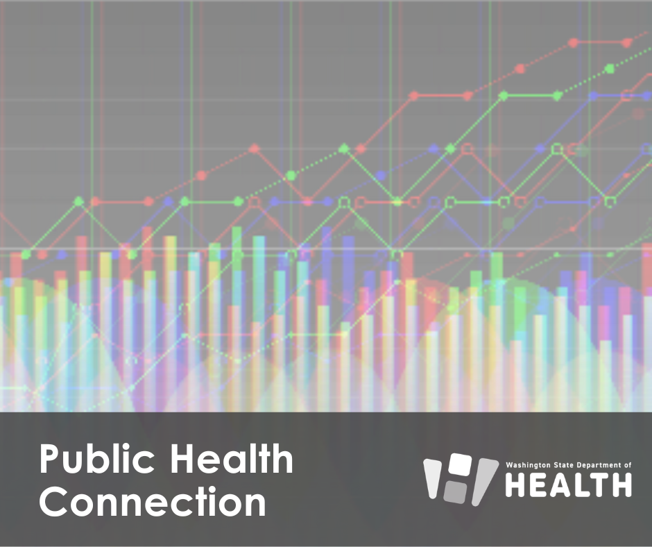 Illustration of various charts and graphs representing public health data.