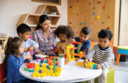 Children socializing at child care