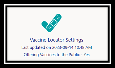 vaccine locator settings