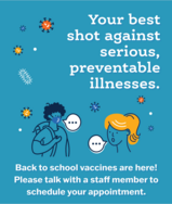 Back to School Vaccine Appointment Poster