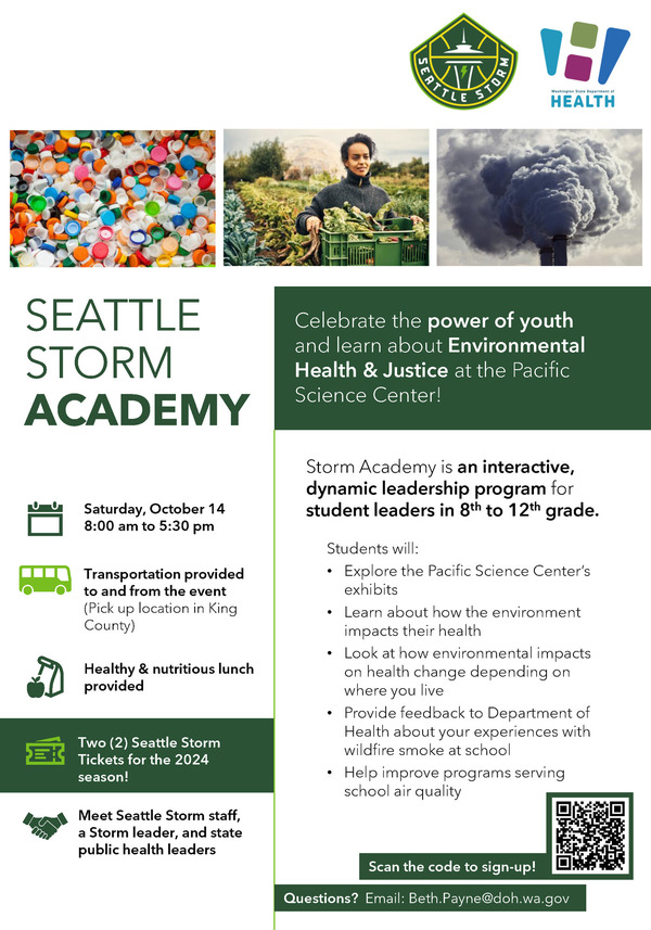 Seattle Storm Academy Flyer