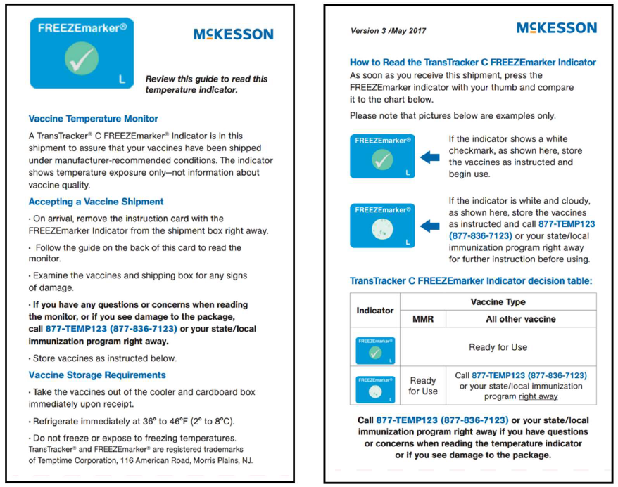 McKesson indicator cards