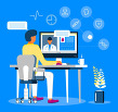 Tele medicine or online doctor. Online medical consultation concept vector. 