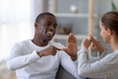 People using sign language