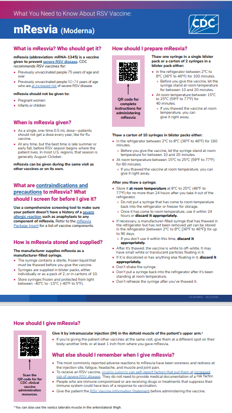 At-A-Glance RSV Guides