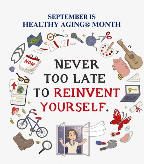 Healthy Aging Month theme artwork