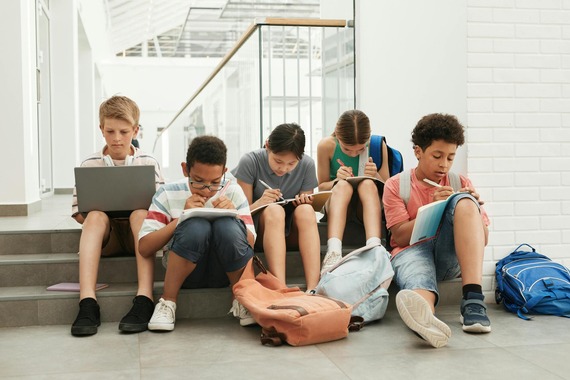 Group of school age children 
