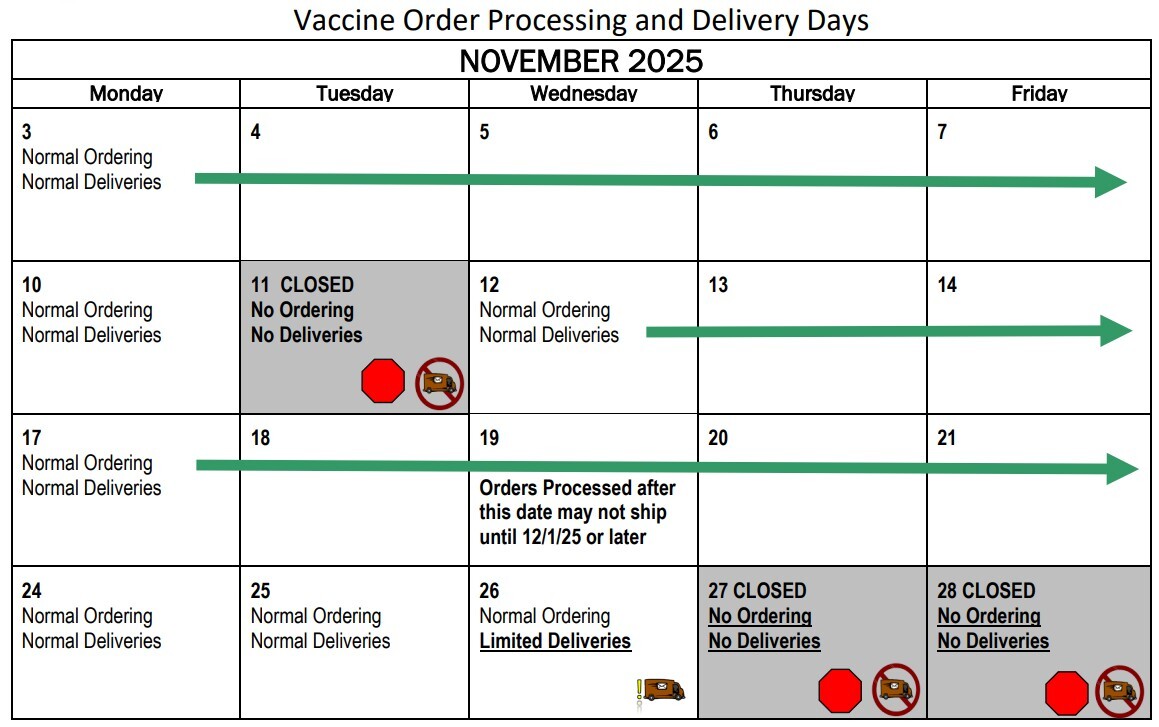 holiday shipping calendar