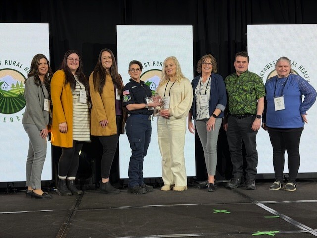 Forks Community Hospital Team posing with their Rural Health Heroes Award