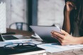 Person holding tablet