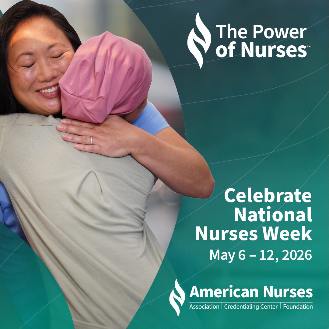 National Nurses Week, Nurse hugging patient