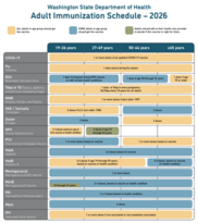 DOH easy-to-read adult immunization schedule