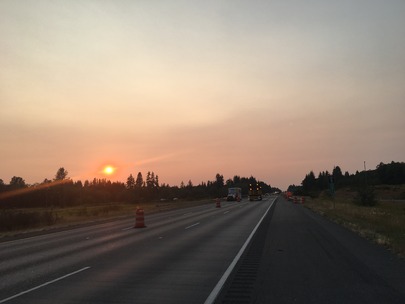 A photo from the I-5 Stillaguamish to Hill Ditch - concrete panel repair and paving project work zone on I-5 in Skagit and Snohomish counties.