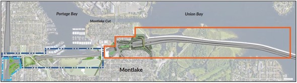 A map of the three SR 520 projects with upcoming public meetings.