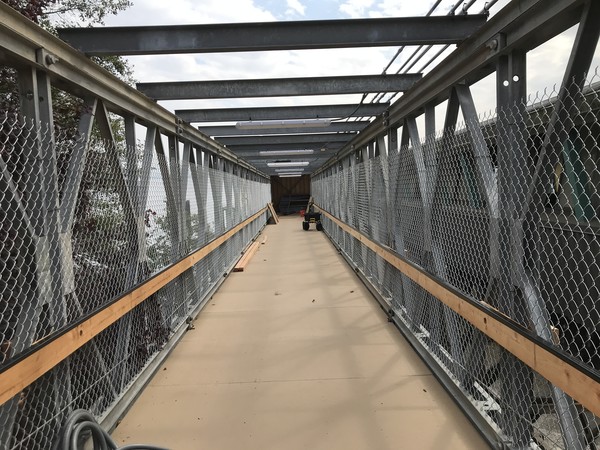 photo of new temporary walkway portion at Bainbridge Island