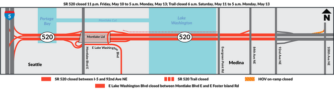 Graphic shows map of 520 corridor with red lines for closure limits and red dotted line for trail closure and yellow stripe for ramp.png
