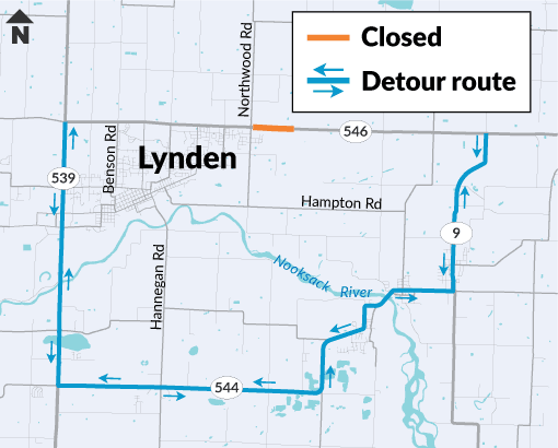 SR 546 Detour Map