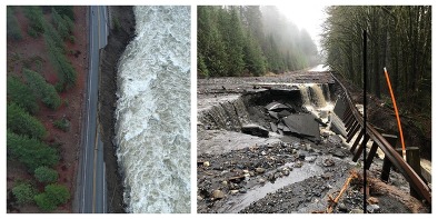 US 2 is closed between Skykomish and Leavenworth due to flood damage