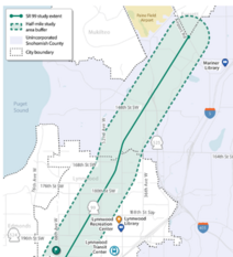 Graphic showing area of proposed improvements