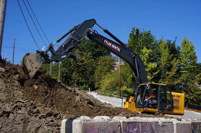 Evcavator on Boyer Hillside