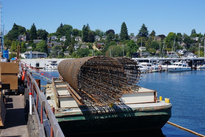 0730 Rebar cages on Portage Bay
