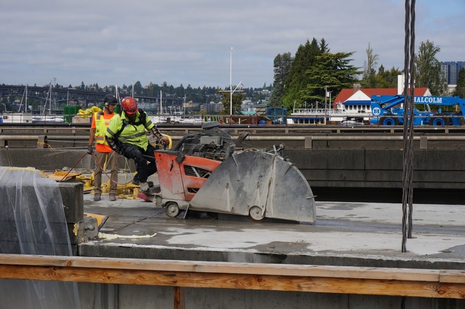 EB 520 off-ramp to Montlake - ramp demo photo 