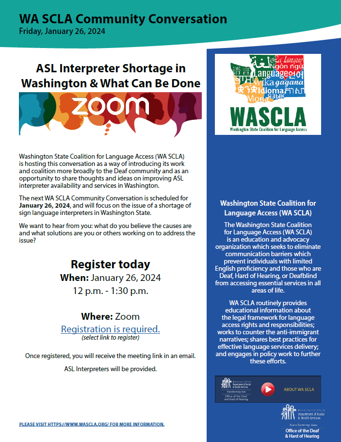 WA SCLA Community Conversation