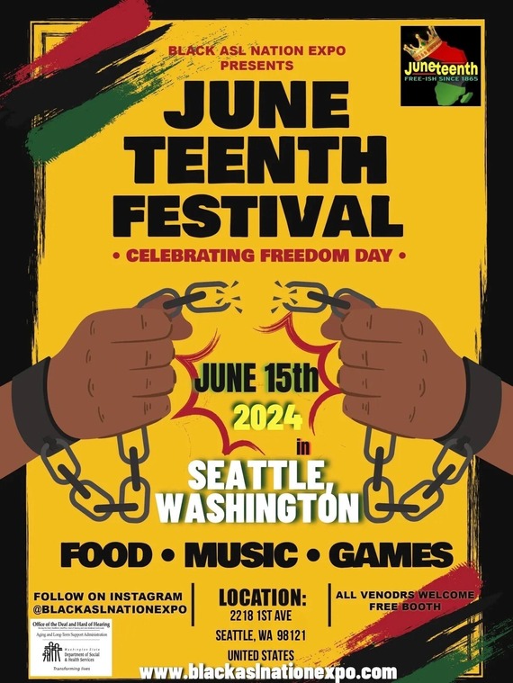 Juneteenth Festival Flyer - June 15 - Seattle