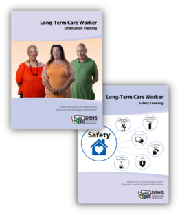 Image of covers of updated Orientation and Safety Training course books