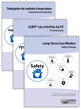 Safety training covers in sample of three languages