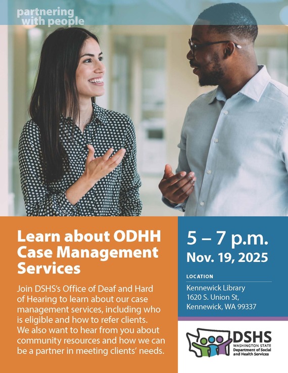 Two people talking to each other about case management.