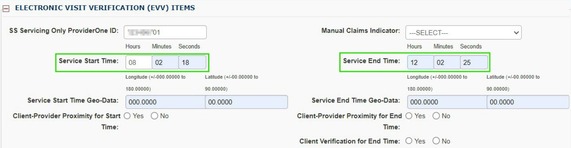 evv start and end times
