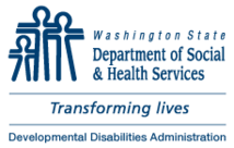 Washington state Developmental Disabilities Administration