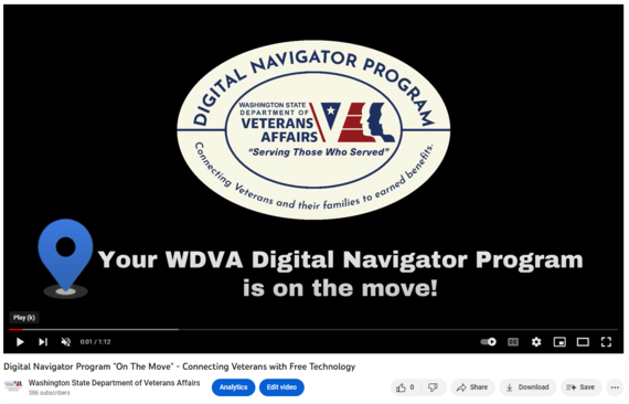 Digital Navigator Program "On The Move" - Connecting Veterans with Free Technology