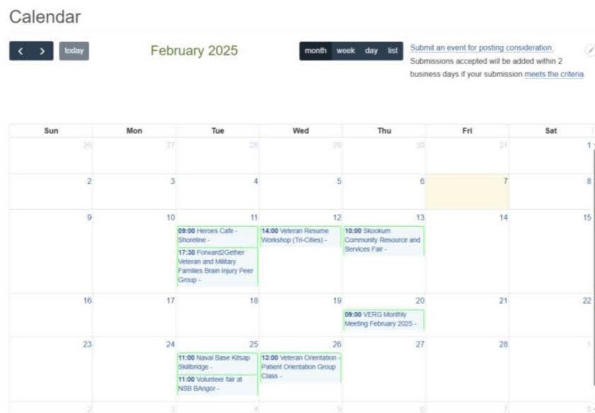 Feb Calendar Screen Shot