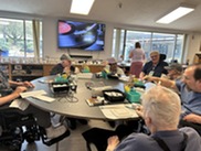 Veterans at Washington Soldiers Home painting Ceramics in a Class