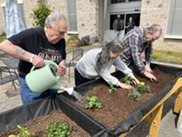 Washington Veterans Home Residents Planting 