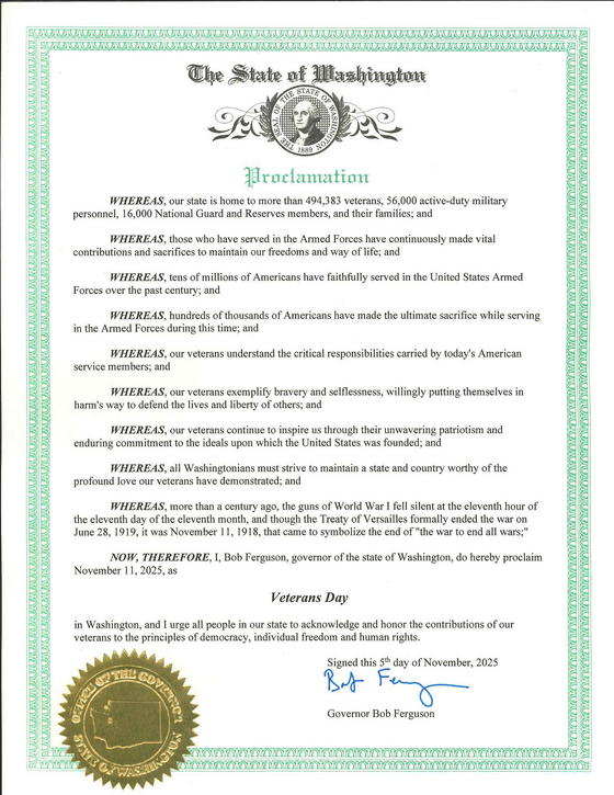 2025 Veterans Day Proclamation