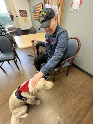 Veteran and a Dog