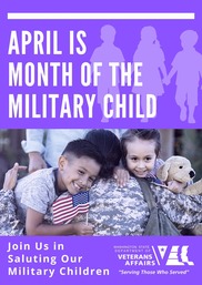 April is the Month of the Military Child graphic