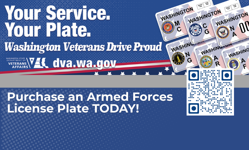 How You Can Support Washington Veterans with an Armed Forces License Plate